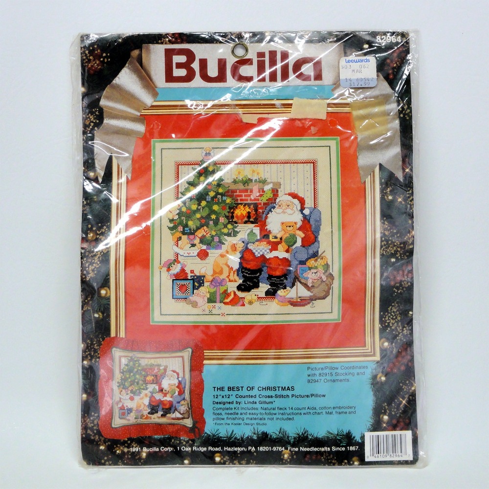 Vintage 1991 Bucilla The Best of Christmas Santa Cross Stitch Kit 82964 New